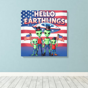Hello Earthlings Canvas Print