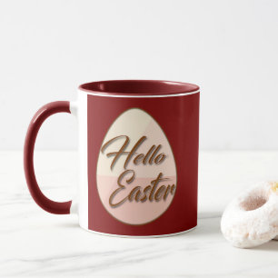 Hello Easter – Minimal Egg Design - caneca Mug
