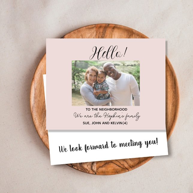 Hello,Editable We're New to the Neighbourhood phot Postcard (Creator Uploaded)