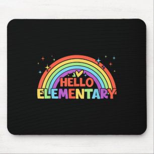 Hello Elementary Rainbow Teacher Squad Back To Sch Mouse Mat