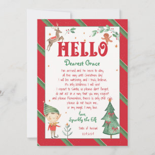 Hello Elf Christmas Magical Elf Printable Invitation