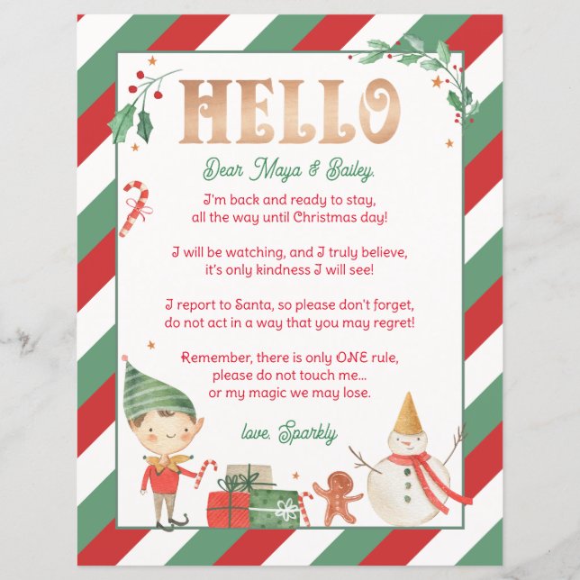 Hello Elf Welcome Elf North Pole Magical (Front)