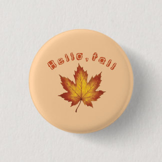Hello Fall 3 Cm Round Badge