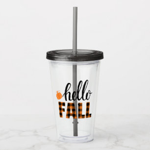 Hello Fall Acrylic Tumbler
