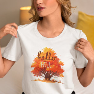 Hello Fall, Autumn Fall Vibes T-Shirt