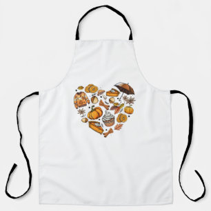 Hello Fall Autumn Leaves Cozy Seasonal Fall Apron