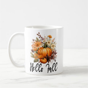 Hello Fall, Autumn Leaves Fall Coffee Mug