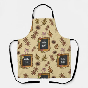 Hello Fall – Autumn Leaves Pattern for Cosy Season Apron