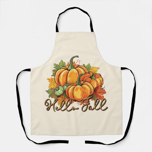 Hello Fall – Cosy Pumpkin Patch Apron (Front)