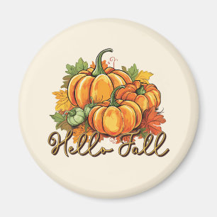 Hello Fall – Cosy Pumpkin Patch Magnet