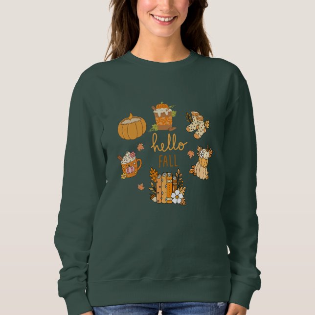 Hello Fall Cosy Sweater – Cute Autumn sweater (Front)