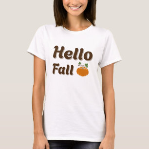 Hello Fall - Cozy Pumpkin Season Autumn Design T-Shirt