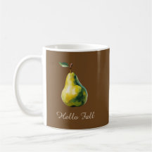 Hello Fall Custom Text Autumn Fruit Design –  Mug