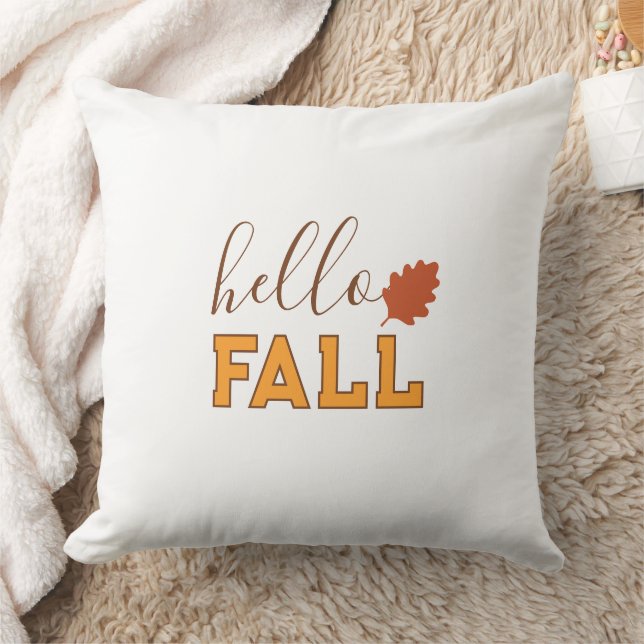 hello fall cute vibrant colourful  cushion (Blanket)