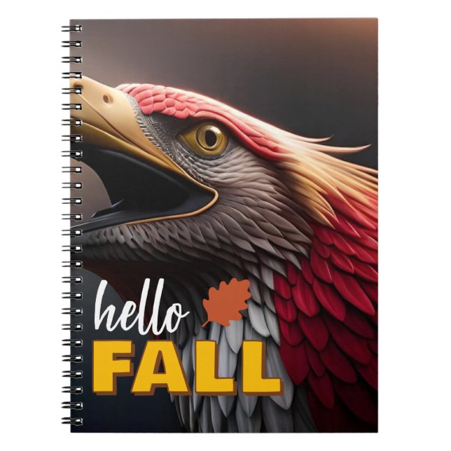 Hello Fall Fantasy Bird Notebook (Front)