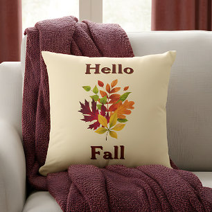 Hello Fall - Farmhouse Rustic Autumn Home Accent Cushion