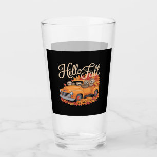 Hello Fall Funny Sloth Halloween pumkin Classic T- Glass