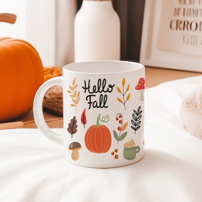 Hello Fall Happy Autumn Coffee Mug (Creator Uploaded)