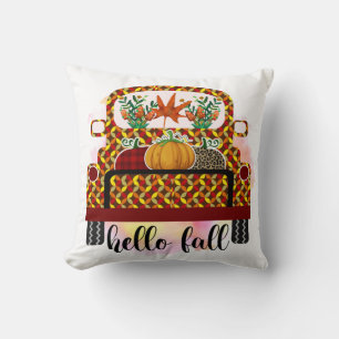 Hello Fall Home Decor Throw Pillow