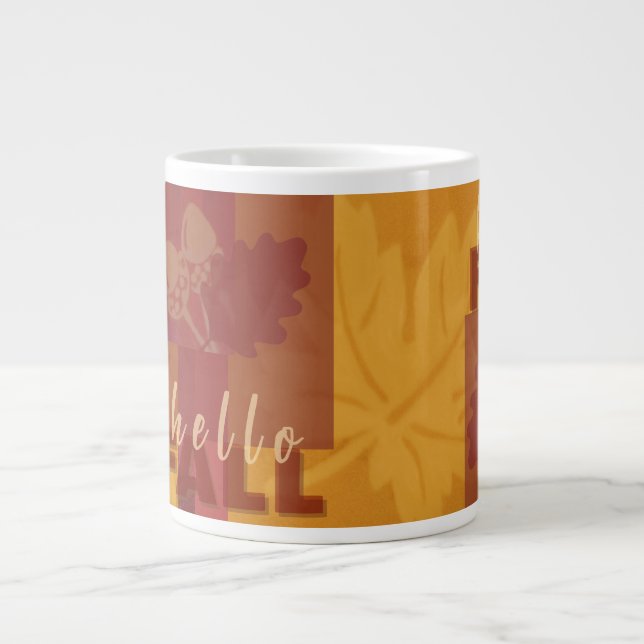 Hello Fall Large Coffee Mug (Front)