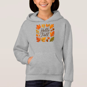 Hello Fall leaves and acorns
