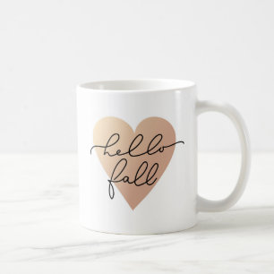 Hello Fall Love Heart Coffee Mug
