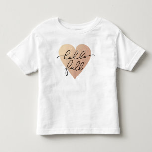 Hello Fall Love Heart Toddler T-Shirt