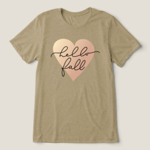 Hello Fall Love Heart Tri-Blend Shirt