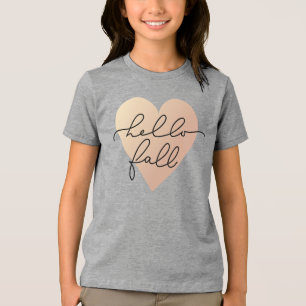 Hello Fall Love Heart Tri-Blend Shirt