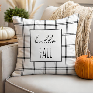 Hello Fall Modern Farmhouse Pillow Minimalist