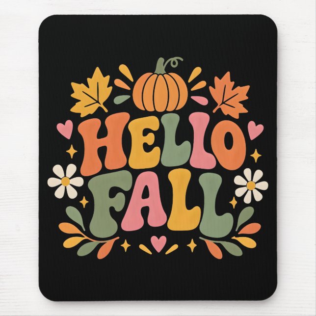 Hello Fall Mouse Mat (Front)