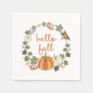 Hello Fall Paper Napkin