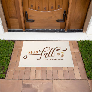 Hello Fall Personalised  Doormat