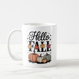 Hello Fall Pumpkin Autumn Coffee Mug