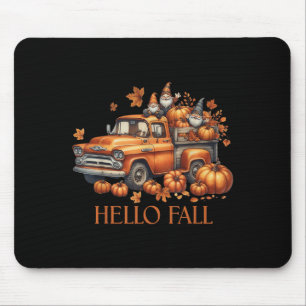 Hello Fall Pumpkin Ckup Truck Gnome Autumn Tree Fa Mouse Mat