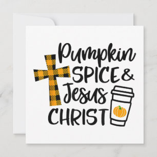Hello Fall Pumpkin Spice & Jesus Christ Fall Chris Invitation