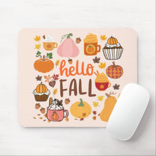 Hello Fall Pumpkins Mouse Mat