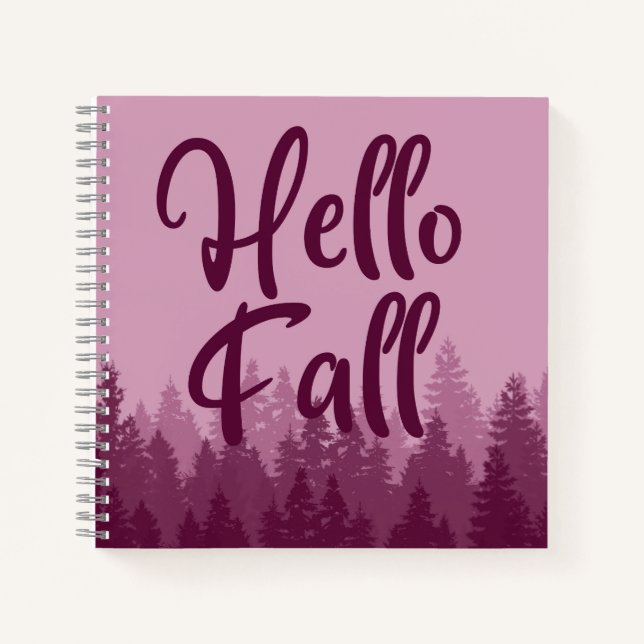 Hello Fall Season Notebook (Front)