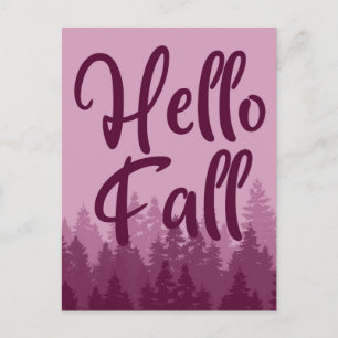 Hello Fall Season Postcard
