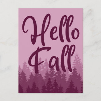 Hello Fall Season Postcard