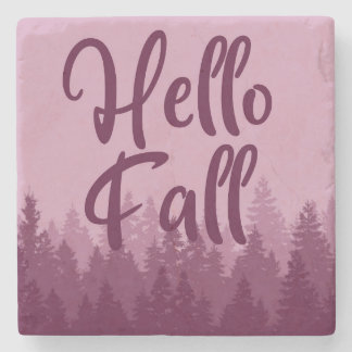 Hello Fall Season Stone Coaster