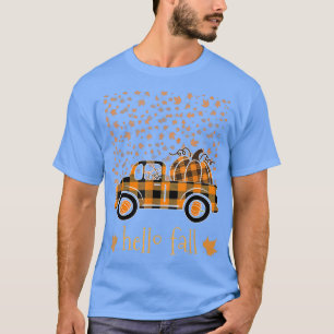 Hello Fall Shirt Funny Halloween Pumpkin Buffalo P