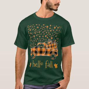 Hello Fall Shirt Funny Halloween Pumpkin Buffalo P