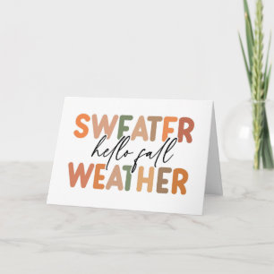Hello Fall Sweater Weather Card