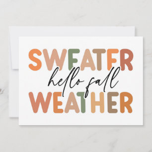Hello Fall   Sweater Weather Card