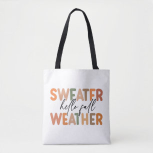 Hello Fall Sweater Weather Tote Bag