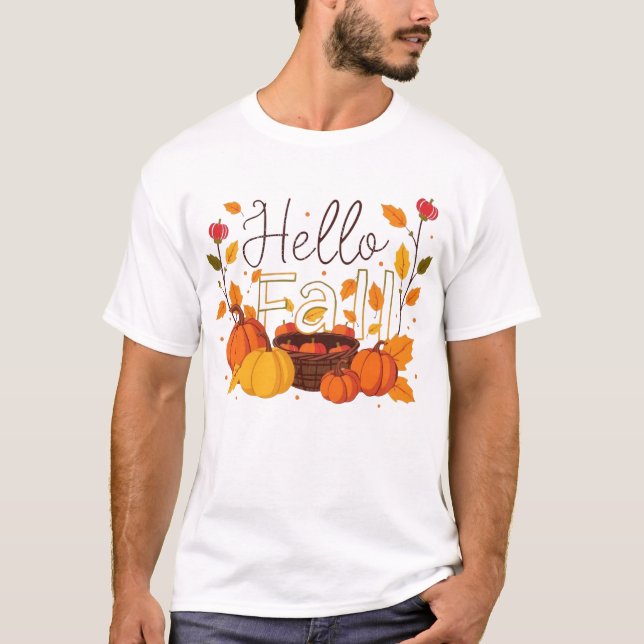 Hello Fall T-Shirts - Cosy Autumn Vibes (Front)