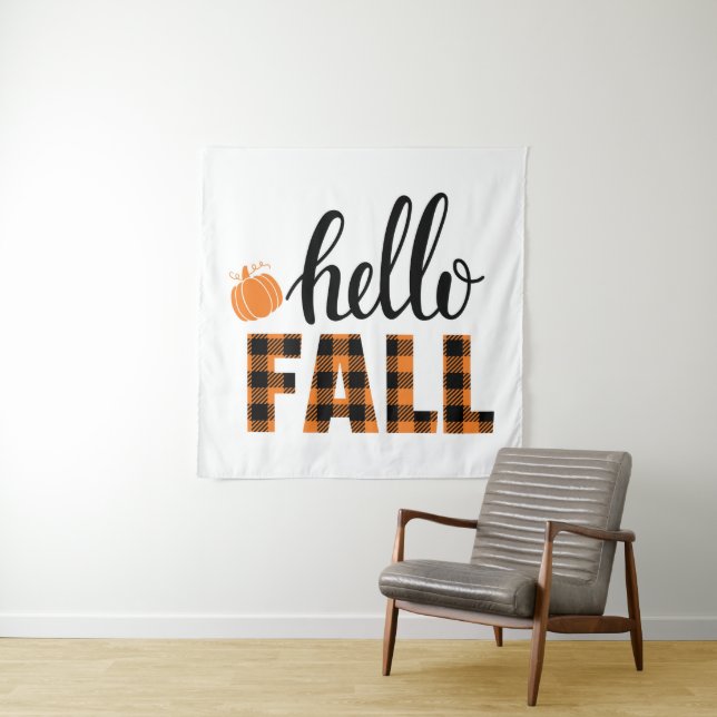 Hello Fall Tapestry (In Situ)