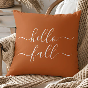 Hello Fall Throw Pillow – Minimalist Home Decor