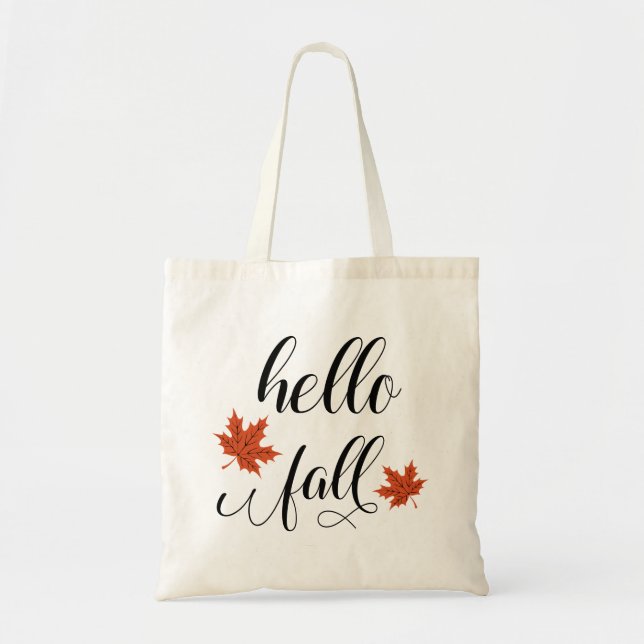 Hello Fall Tote Bag (Front)